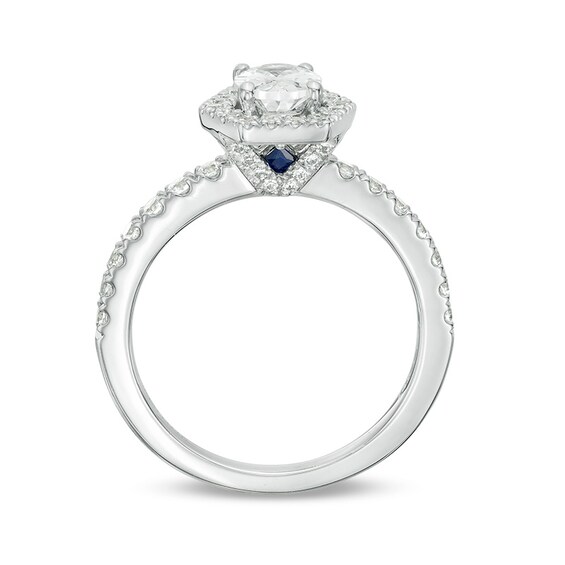 Previously Owned - Vera Wang Love Collection 1-1/4 CT. T.w. Diamond Hexagonal Frame Engagement Ring in 14K White Gold