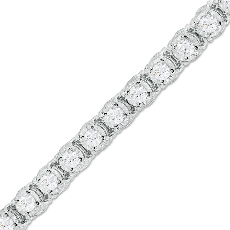 Main Image 1 of Previously Owned - 10 CT. T.W. Diamond Tennis Bracelet in 10K White Gold