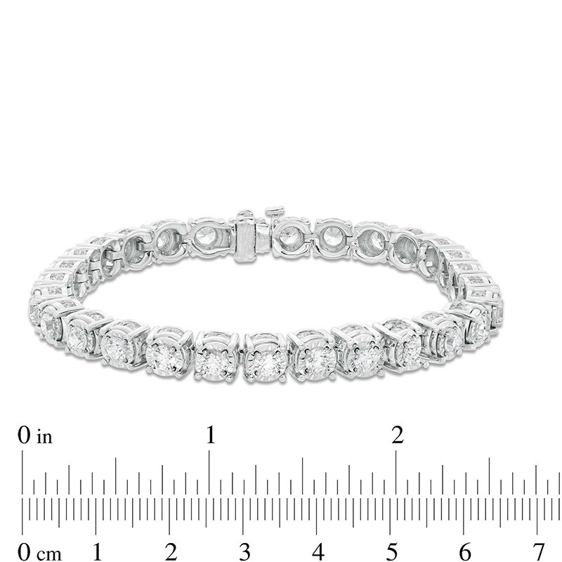 Main Image 2 of Previously Owned - 10 CT. T.W. Diamond Tennis Bracelet in 10K White Gold
