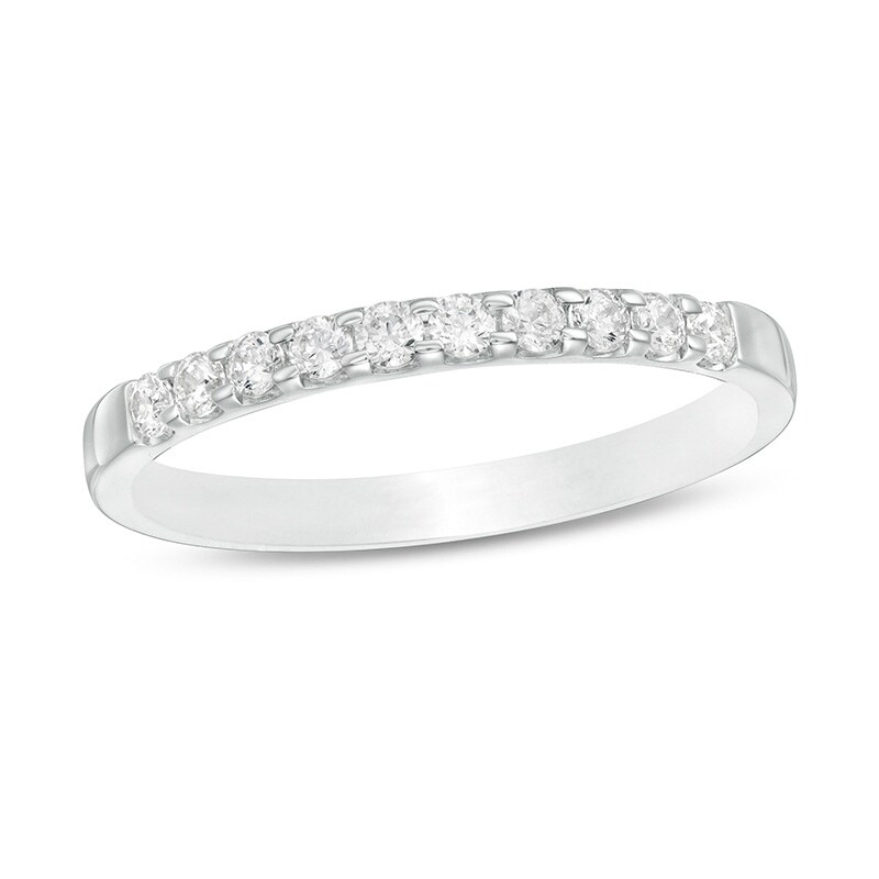 Main Image 1 of Previously Owned - 1/4 CT. T.W.  Diamond Ten Stone Band in 18K White Gold (I/VS2)