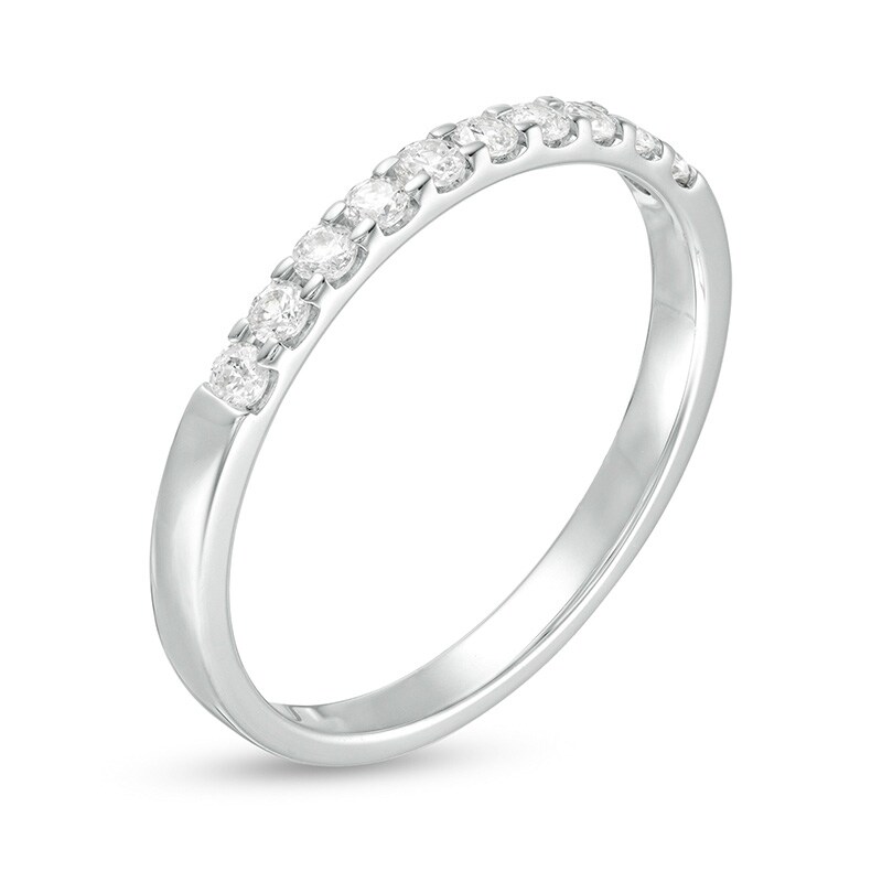 Main Image 3 of Previously Owned - 1/4 CT. T.W.  Diamond Ten Stone Band in 18K White Gold (I/VS2)
