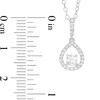 Thumbnail Image 3 of Previously Owned - 1/3 CT. T.W. Diamond Teardrop Outline Frame Pendant in 10K White Gold