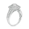 Thumbnail Image 3 of Previously Owned - 1 CT. T.W. Diamond Triple Cushion-Shaped Frame Vintage-Style Engagement Ring in 10K White Gold