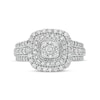 Thumbnail Image 4 of Previously Owned - 1 CT. T.W. Diamond Triple Cushion-Shaped Frame Vintage-Style Engagement Ring in 10K White Gold