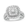 Thumbnail Image 1 of Previously Owned - 1-1/2 CT. T.W. Diamond Double Cushion-Shaped Frame Vintage-Style Engagement Ring in 10K White Gold