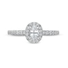 Thumbnail Image 4 of Previously Owned - 1 CT. T.W. Oval Diamond Frame Engagement Ring in 14K White Gold (I/I2)