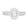 Thumbnail Image 4 of Previously Owned - 3/4 CT. T.W. Emerald-Cut Diamond Frame Twist Shank Vintage-Style Engagement Ring in 10K White Gold