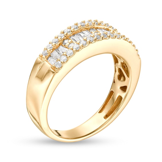 Previously Owned - 3/4 CT. T.w. Diamond Multi-Row Band in 14K Gold