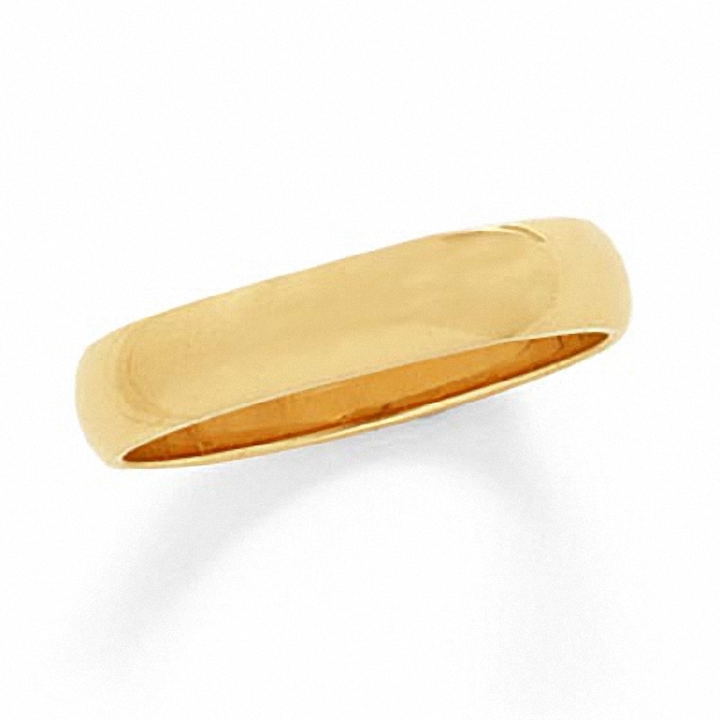 Main Image 1 of Previously Owned - Men's 5.0mm Low Dome Wedding Band in 14K Gold