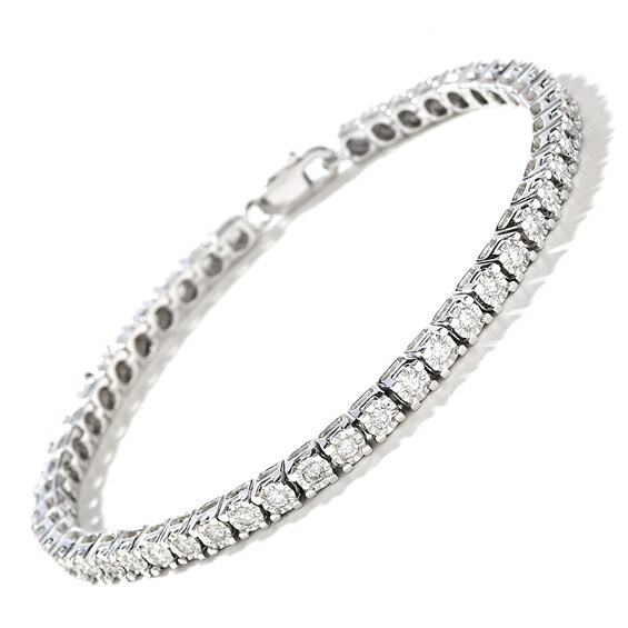 Previously Owned - 1-1/2 CT. T.w. Diamond Tennis Bracelet in Sterling Silver