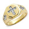 Thumbnail Image 1 of Previously Owned - 1/7 CT. T.W. Diamond Cross Ring in 10K Gold
