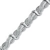 Thumbnail Image 1 of Previously Owned - 1 CT. T.W. Princess-Cut Diamond Swirl Line Bracelet in Sterling Silver
