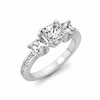Thumbnail Image 1 of Previously Owned - 3 CT. T.W. Princess-Cut Diamond Three Stone Ring in 14K White Gold