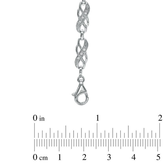 Previously Owned - Diamond Accent Double Infinity Bracelet in Sterling Silver