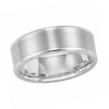 Thumbnail Image 1 of Previously Owned - Triton 8.0mm Satin and Bevelled Edge Wedding Band in Tungsten