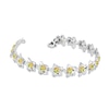 Thumbnail Image 2 of Previously Owned - Peridot Flower Bracelet in Sterling Silver