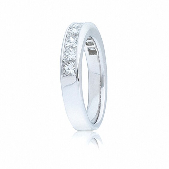 Previously Owned - 1-1/2 CT. T.w. Princess-Cut Diamond Wedding Band in 14K White Gold