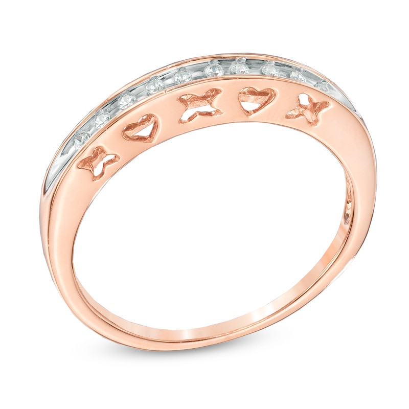 Main Image 2 of Previously Owned - 1/15 CT. T.W. Diamond Anniversary Band in 10K Rose Gold