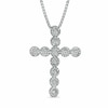 Thumbnail Image 1 of Previously Owned - 1/20 CT. T.W. Diamond Cross Pendant in Sterling Silver