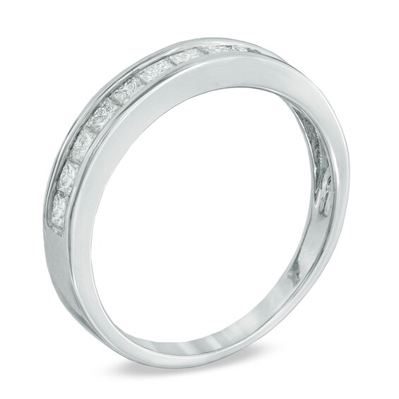 Previously Owned - 3/4 CT. T.w. Princess-Cut Diamond Wedding Band in 14K White Gold
