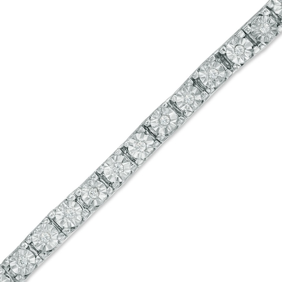 Previously Owned - 1/4 CT. T.w. Diamond Tennis Bracelet in Sterling Silver - 7.25"