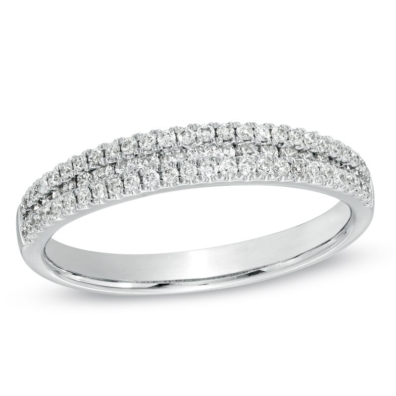 Main Image 1 of Previously Owned - 1/4 CT. T.W. Diamond Ring in Sterling Silver