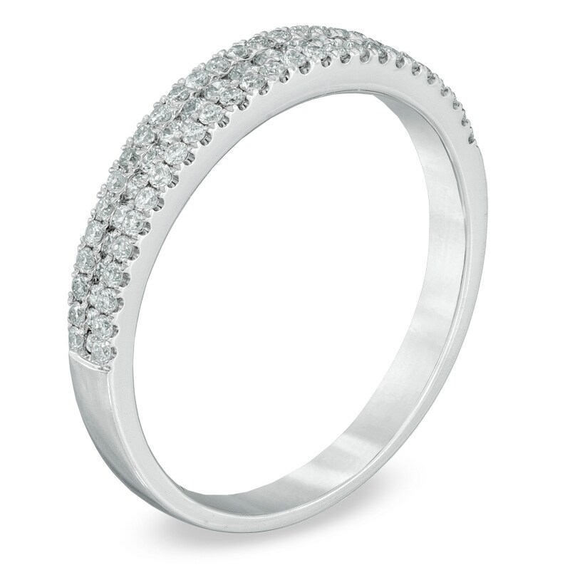 Main Image 2 of Previously Owned - 1/4 CT. T.W. Diamond Ring in Sterling Silver