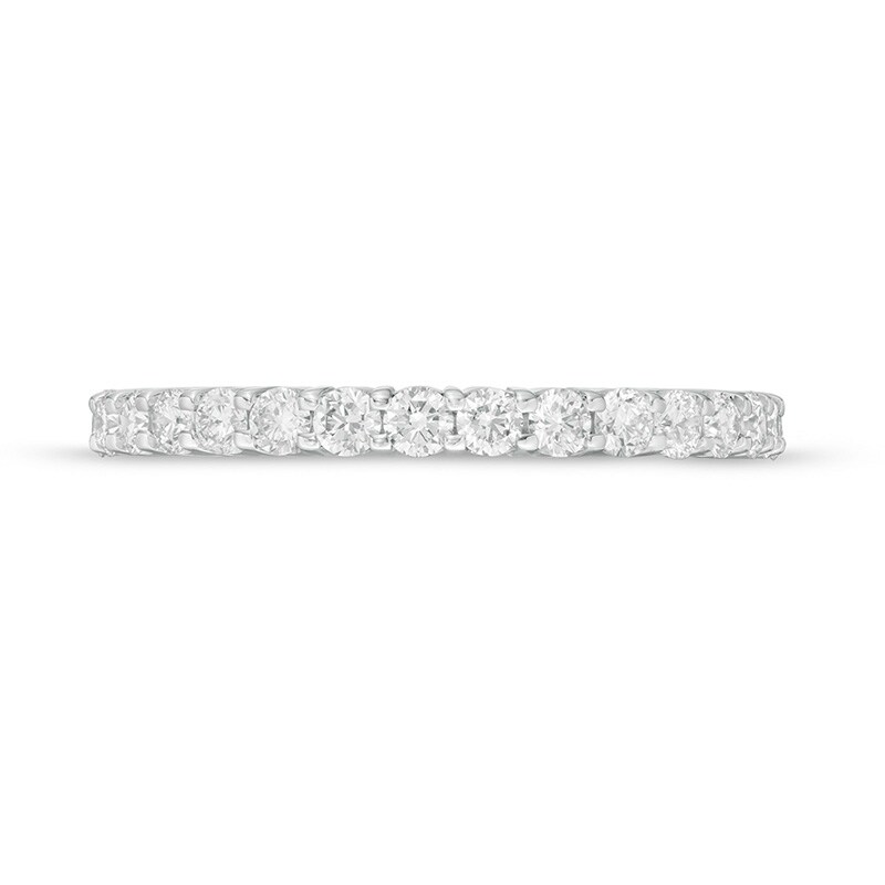 Main Image 3 of Previously Owned - 3/4 CT. T.W. Diamond Eternity Wedding Band in 14K White Gold