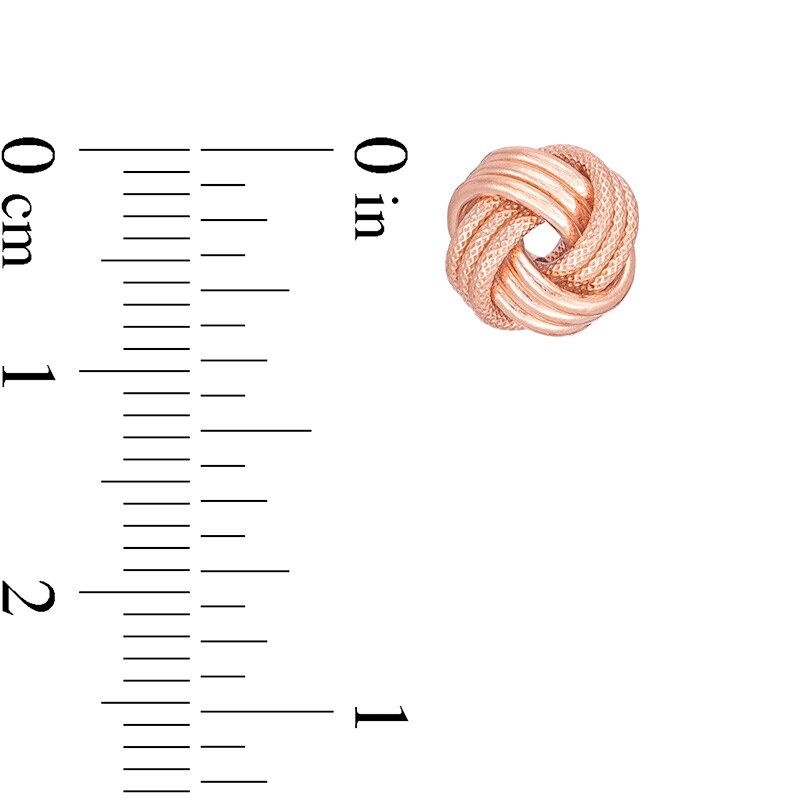 Main Image 2 of Previously Owned - Love Knot Earrings in 14K Rose Gold