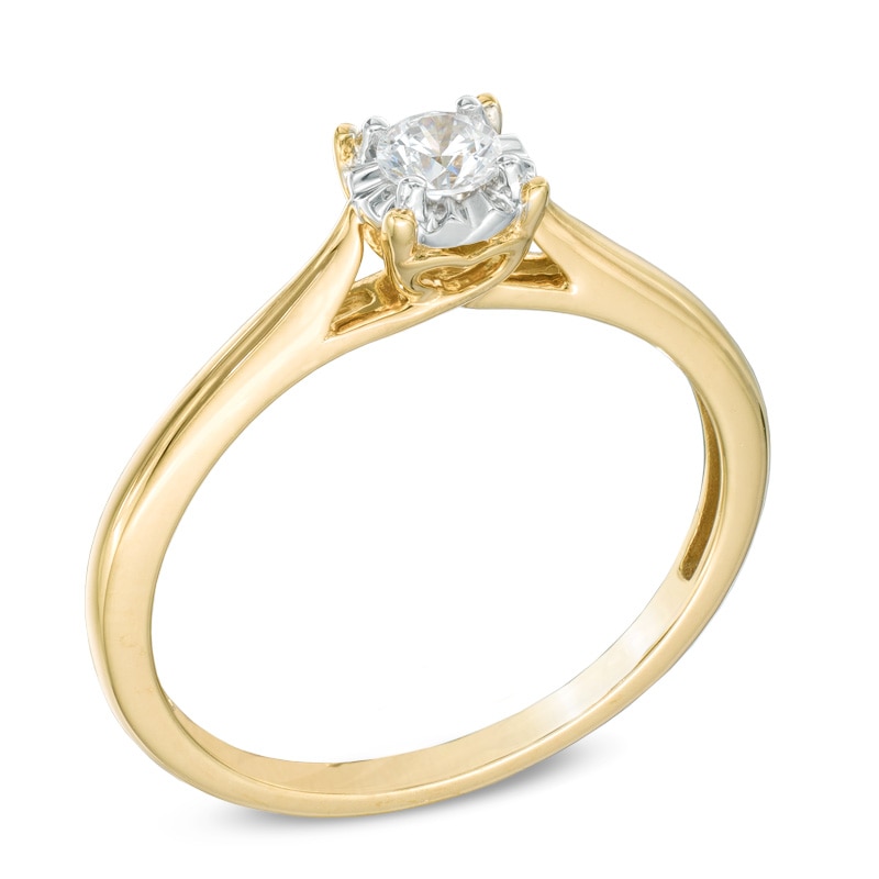 Main Image 2 of Previously Owned - 1/5 CT. Diamond Solitaire Engagement Ring in 10K Gold