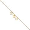 Thumbnail Image 0 of Previously Owned - Triple Heart Dangle Adjustable Anklet in 14K Gold - 10"