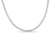Thumbnail Image 1 of Previously Owned - 1/2 CT. T.W. Diamond "S" Tennis Necklace in Sterling Silver - 17"