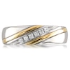 Thumbnail Image 3 of Previously Owned - 1/5 CT. T.W. Square-Cut Diamond Slant Wedding Band in 14K Two-Tone Gold