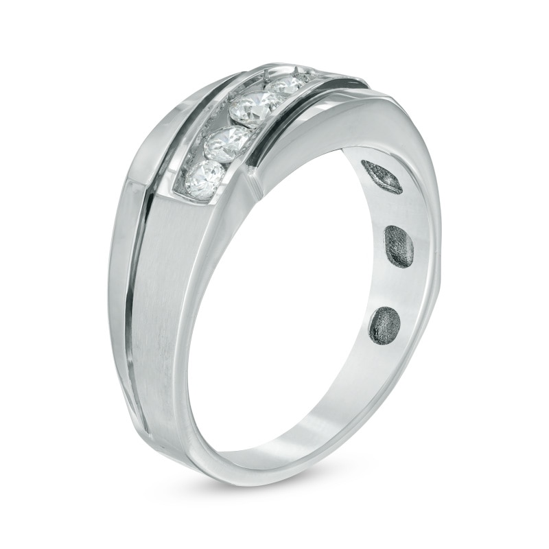 Main Image 2 of Previously Owned - 1/2 CT. T.W. Diamond Comfort Fit Wedding Band in 10K White Gold