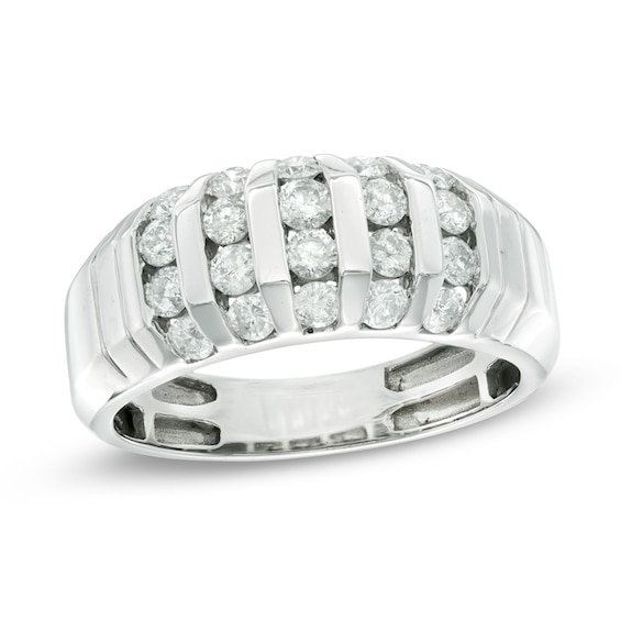 Previously Owned - 1 CT. T.w. Diamond Dome Anniversary Band in 10K White Gold
