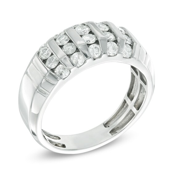Previously Owned - 1 CT. T.w. Diamond Dome Anniversary Band in 10K White Gold