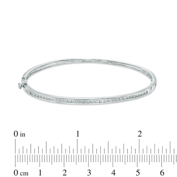 Previously Owned - 1/4 CT. T.w. Diamond Bangle in 10K White Gold
