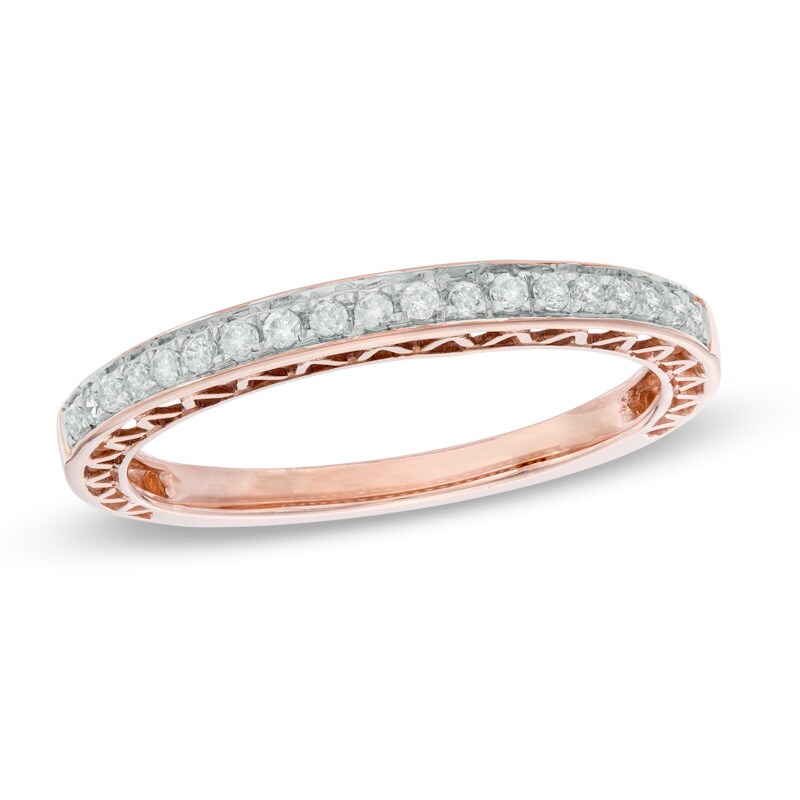 Main Image 1 of Previously Owned - 1/6 CT. T.W. Diamond Anniversary Band in 10K Rose Gold
