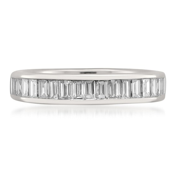 Previously Owned - 1 CT. T.w. Baguette Diamond Channel-Set Anniversary Band in 14K White Gold