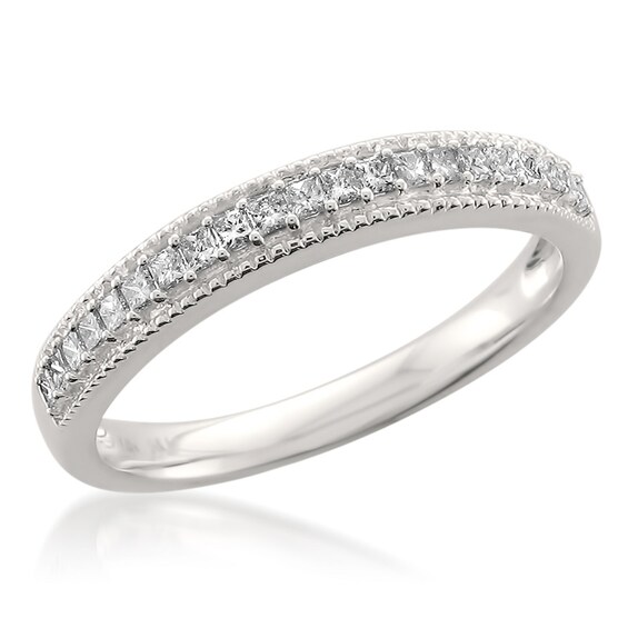 Previously Owned - 1/3 CT. T.w. Princess-Cut Diamond Anniversary Band in 14K White Gold