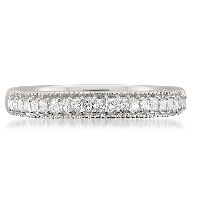 Main Image 3 of Previously Owned - 1/3 CT. T.W. Princess-Cut Diamond Anniversary Band in 14K White Gold
