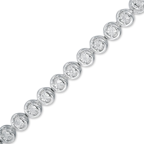 Previously Owned - Diamond Accent Tennis Bracelet in Sterling Silver - 7.5"