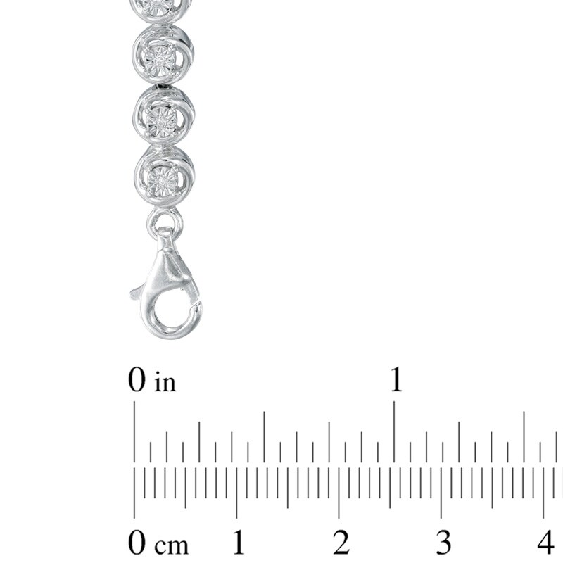 Main Image 2 of Previously Owned - Diamond Accent Tennis Bracelet in Sterling Silver - 7.5"