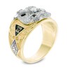 Thumbnail Image 2 of Previously Owned - Men's 1/10 CT. Diamond and Enamel Scottish Rite Masonic Ring in 10K Two-Tone Gold
