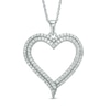 Thumbnail Image 1 of Previously Owned - 1/2 CT. T.W. Diamond Heart Pendant in Sterling Silver