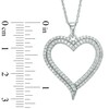 Thumbnail Image 2 of Previously Owned - 1/2 CT. T.W. Diamond Heart Pendant in Sterling Silver
