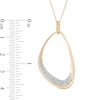 Thumbnail Image 2 of Previously Owned - 1/10 CT. T.W. Diamond Freeform Oval Pendant in Sterling Silver and 18K Gold Plate