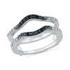Thumbnail Image 1 of Previously Owned - 1/4 CT. T.W.  Black and White Diamond Solitaire Enhancer in 10K White Gold