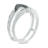 Thumbnail Image 2 of Previously Owned - 1/4 CT. T.W.  Black and White Diamond Solitaire Enhancer in 10K White Gold