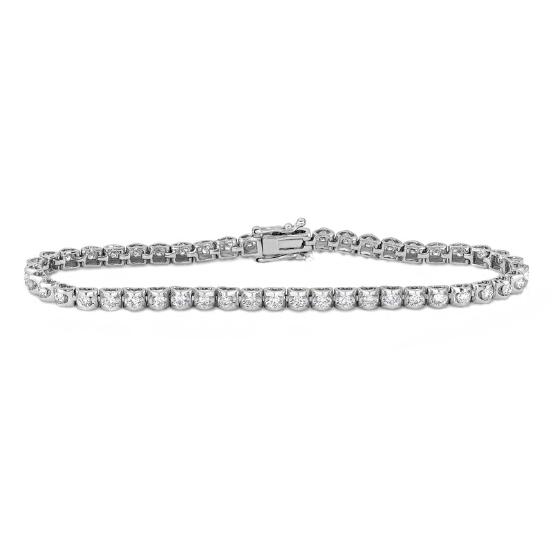 Main Image 1 of Previously Owned - 1-1/3 CT. T.W. Diamond Tennis Bracelet in 10K White Gold